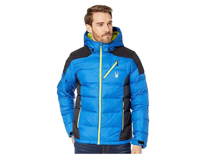 Spyder Eiger Down Jacket (turkish Sea/black/acid) Men's Coat