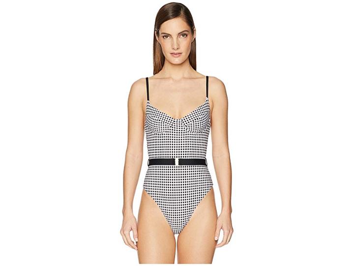 Onia Weworewhat X Onia Danielle One-piece (black Classic Gingham) Women's Swimsuits One Piece