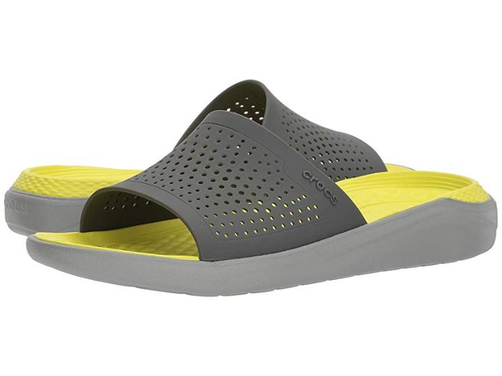 Crocs Literide Slide (slate Grey/light Grey) Shoes
