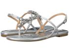 Badgley Mischka Tate (silver Metallic Suede) Women's Sandals