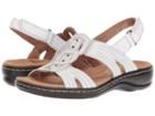 Clarks Leisa Vine (white Leather) Women's Sandals