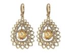 Marchesa Medium Open Pear Drop Earrings (gold/gold Multi) Earring