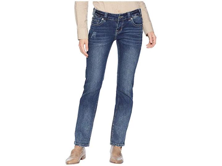 Rock And Roll Cowgirl Rival Straight In Dark Vintage W6t7655 (dark Vintage) Women's Jeans