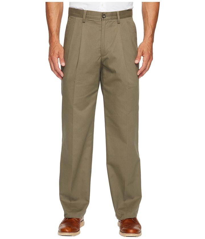 Dockers Easy Khaki D3 Classic Fit Pleated Pants (umber) Men's Clothing