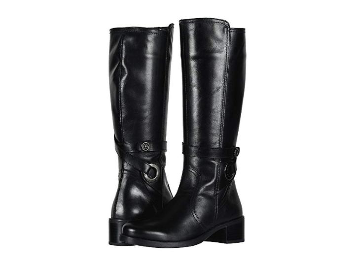 David Tate Portofino (black Calf Skin) Women's Dress Pull-on Boots