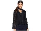 Moon River Lace Satin Top (black) Women's Clothing