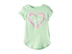 Nike Kids Digital Analog Heart Scoop Short Sleeve T-shirt (little Kids) (aphid Green) Girl's Clothing