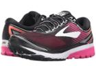 Brooks Ghost 10 (black/pink Peacock/living Coral) Women's Running Shoes