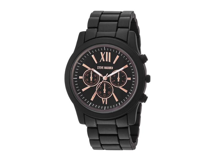Steve Madden Smw094bk-q (black/silver) Watches
