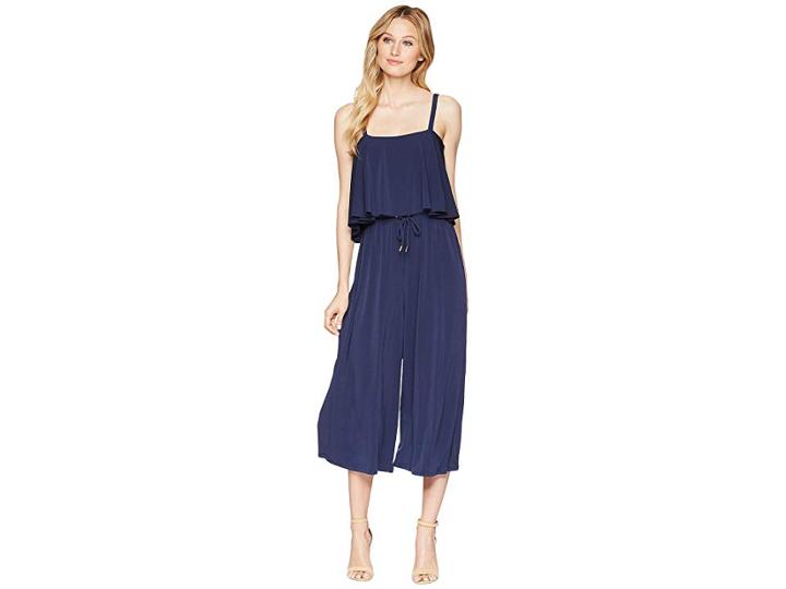 Michael Michael Kors Solid Tank Jumpsuit (true Navy) Women's Jumpsuit & Rompers One Piece
