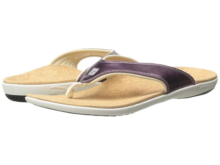 Spenco Yumi Metallic (violet) Women's Dress Sandals