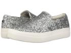 Steve Madden Gills Sneaker (silver Glitter) Women's Shoes