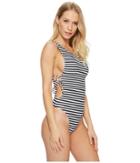 L*space Laura One-piece (domino Stripe) Women's Swimsuits One Piece