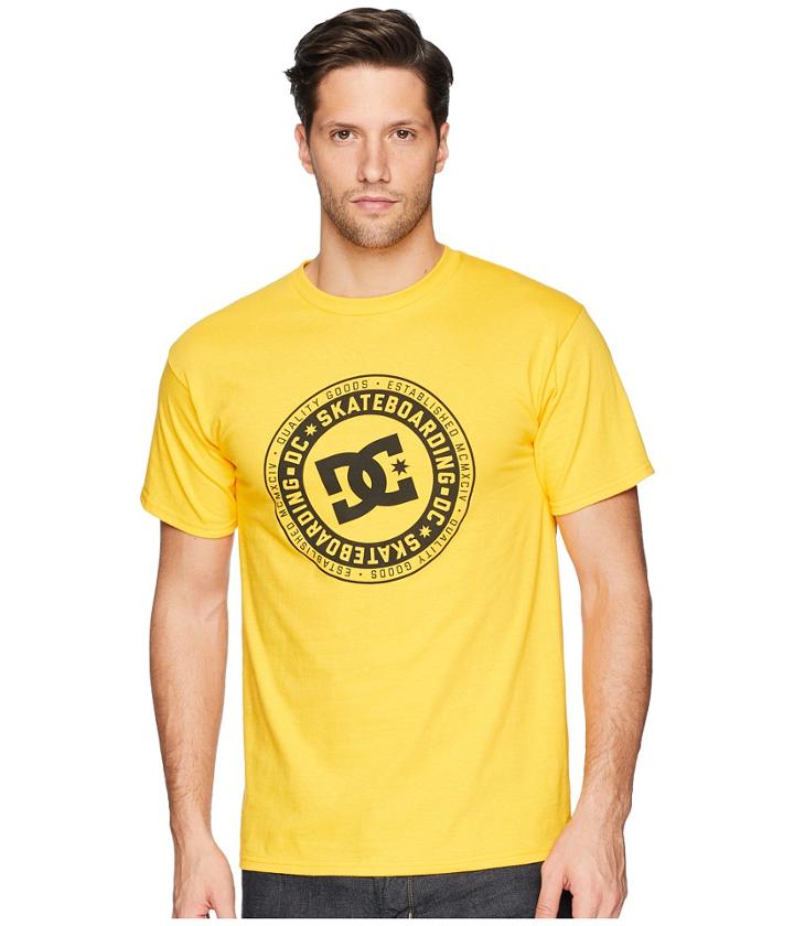 Dc Letterstress Short Sleeve Tee (old Gold) Men's Short Sleeve Pullover