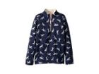 Joules Kids 1/2 Zip Pullover Sweatshirt With Sherpa Trim (toddler/little Kids/big Kids) (navy Glitter Unicorn) Girl's Sweatshirt