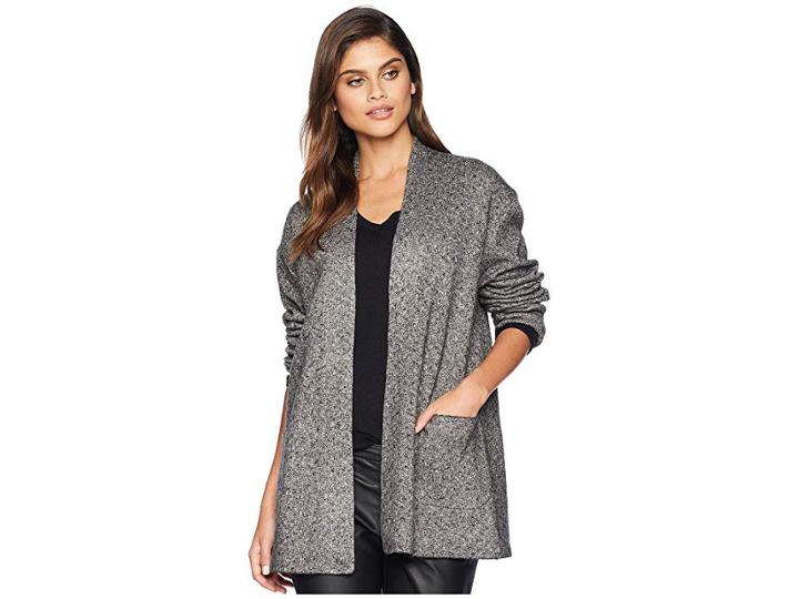 Michael Stars Shawl Collar Jacket With Pockets (tweed) Women's Coat