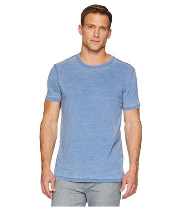 Lucky Brand Venice Burnout Crew Neck Tee (monaco Blue) Men's Clothing