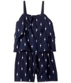 Lucky Brand Kids Shoshanna Romper (big Kids) (black Iris) Girl's Jumpsuit & Rompers One Piece