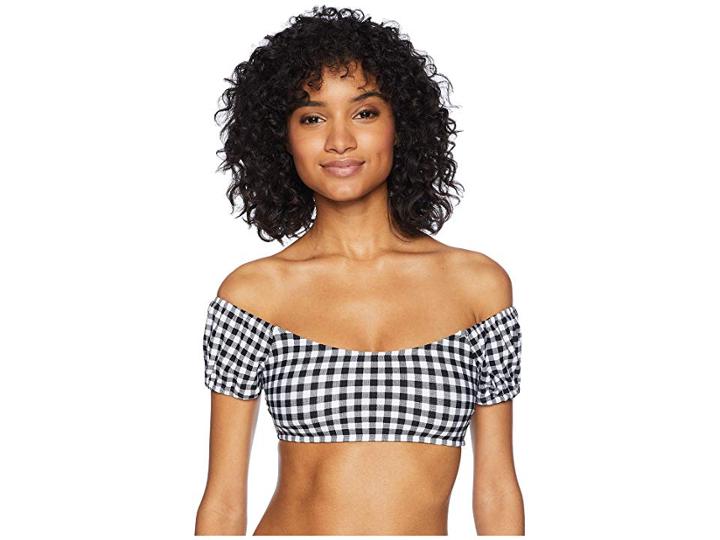 Seafolly La Belle Off Shoulder Bandeau Top (black) Women's Swimwear