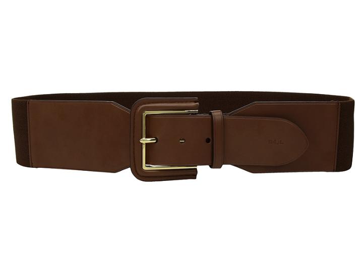 Lauren Ralph Lauren Stretch Metal Buckle Belt (tan) Women's Belts