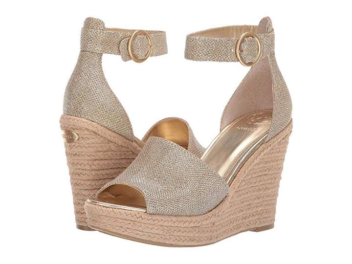 Guess Haleey (gold) Women's Wedge Shoes