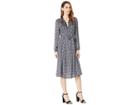 Lucky Brand Printed Wrap Dress (navy Multi) Women's Dress