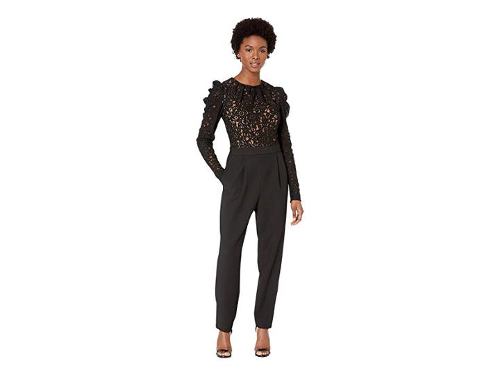 Michael Michael Kors Lace Bodice Jumpsuit (black) Women's Jumpsuit & Rompers One Piece