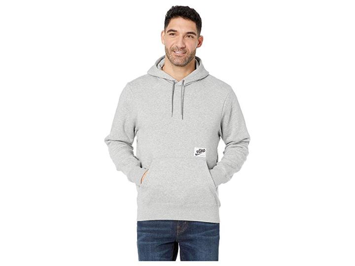 Nike Sb Hoodie Icon 2001 (dark Grey Heather/white) Men's Sweatshirt