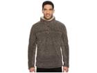 True Grit Luxe Melange Shearling 1/4 Zip Pullover (charcoal) Men's Clothing