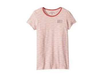 Roxy Kids Dream Another Dream Tee (big Kids) (mineral Red Simple Stripe) Girl's T Shirt