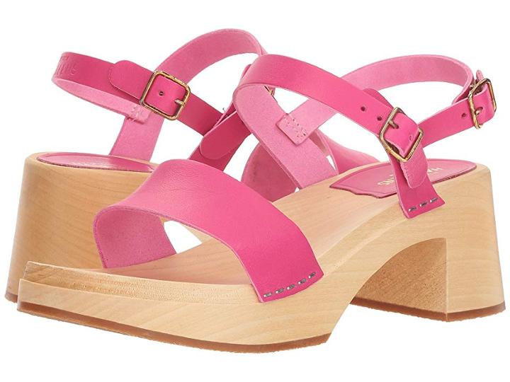 Swedish Hasbeens Gittan (neon Pink) Women's Sandals