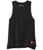 Under Armour Kids Boss Tank Top (big Kids) (black/penta Pink) Girl's Sleeveless