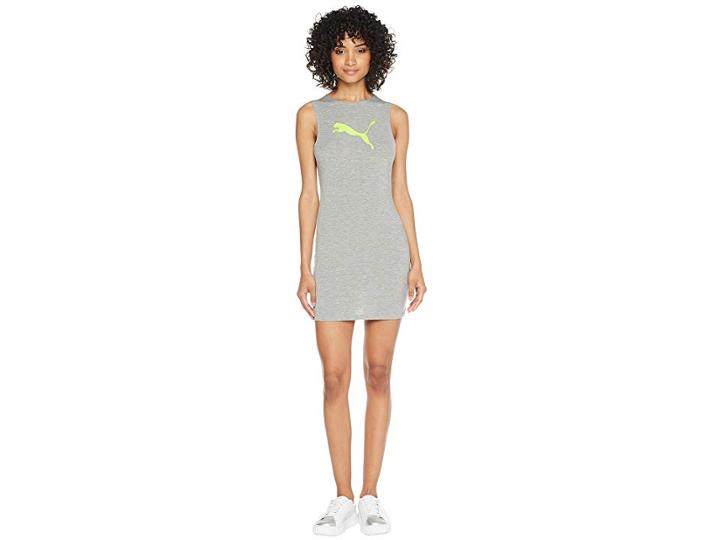 Puma Puma X Fenty By Rihanna Full Zip Jersey Cover-up Dress (athletic Gray Heather) Women's Dress