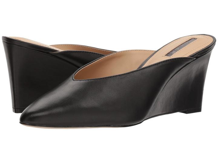 Tahari Weston (black Vachetta) Women's Wedge Shoes