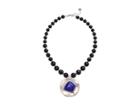 The Sak Beaded Drama Pendant Necklace 18 (black/silver) Necklace