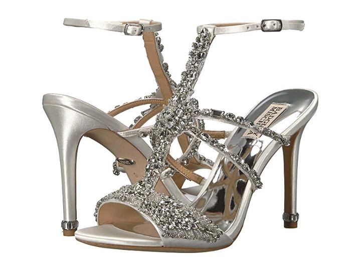Badgley Mischka Hughes (white Satin) High Heels