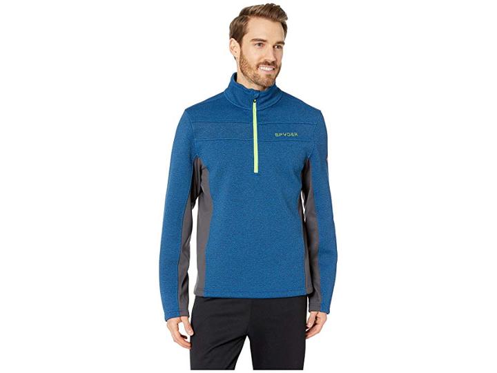 Spyder Encore 1/2 Zip Core Sweater (old Glory Blue/ebony Grey) Men's Sweater