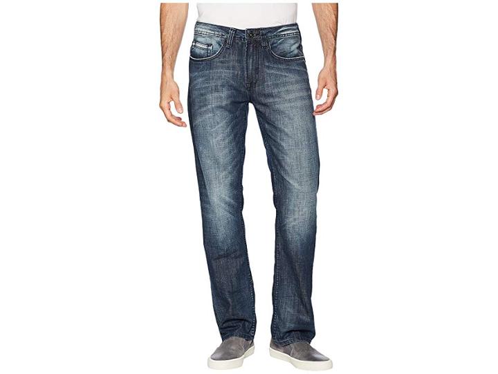 Buffalo David Bitton Six Straight Leg Jeans In Whiskered And Sanded (whiskered And Sanded) Men's Jeans