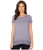 Mod-o-doc Supreme Jersey Short Sleeve Hi-low Hem Tee (steel) Women's T Shirt