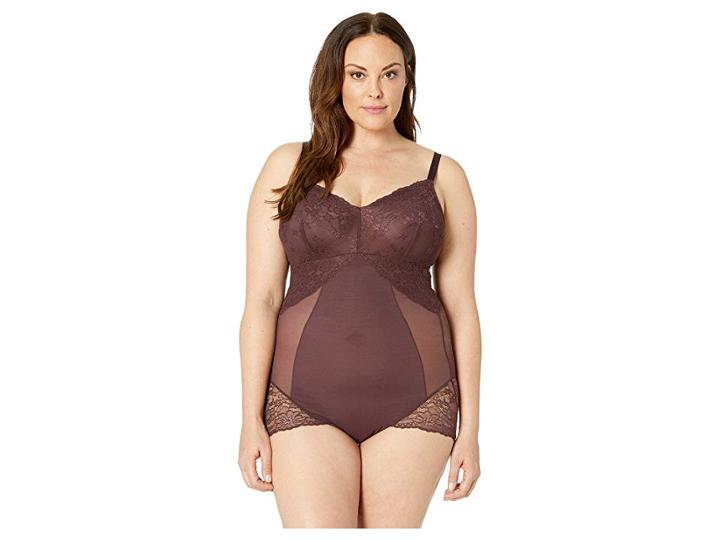 Spanx Plus Size Spotlight On Lace Bodysuit (garnet) Women's Jumpsuit & Rompers One Piece
