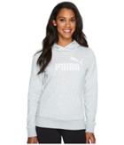 Puma Elevated Logo Hoodie (light Gray Heather 1) Women's Sweatshirt