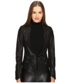 Lamarque Cersei Leather Jacket (black) Women's Coat