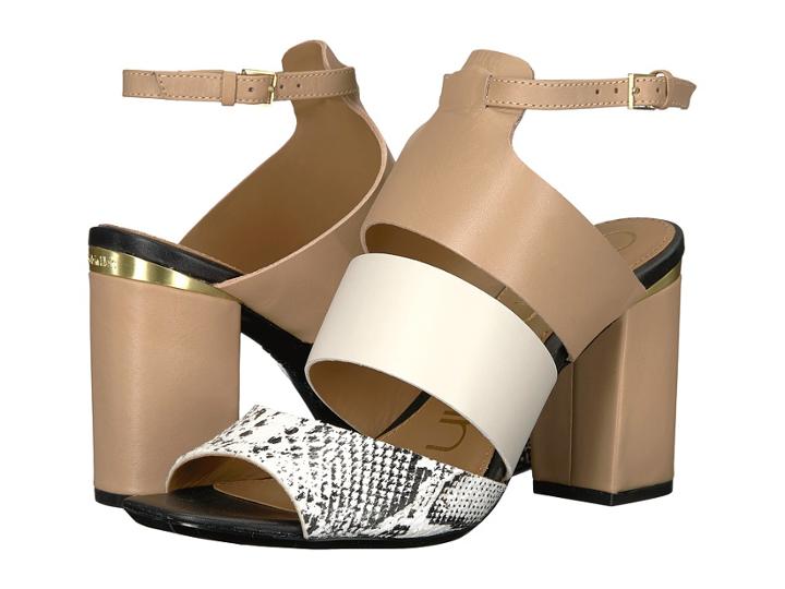 Calvin Klein Caran (black/soft White/desert Sand) High Heels