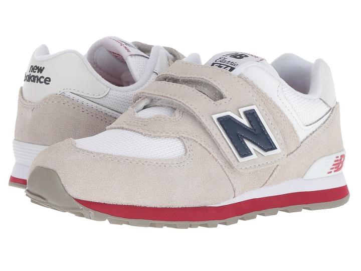 New Balance Kids Yv574v1 (little Kid/big Kid) (nimbus Cloud/navy) Kids Shoes