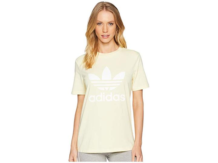 Adidas Originals Trefoil Tee (mist Sun/white) Women's T Shirt