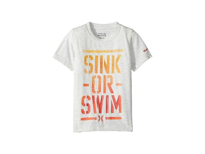 Hurley Kids Don't Sink Tee (little Kids) (birch Heather) Boy's T Shirt