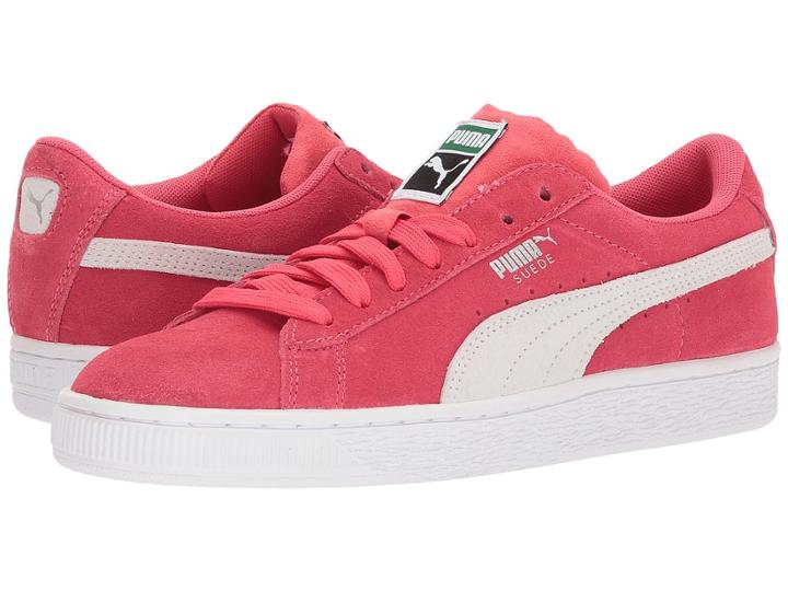 Puma Kids Suede Classic (big Kid) (paradise Pink/puma White) Girls Shoes