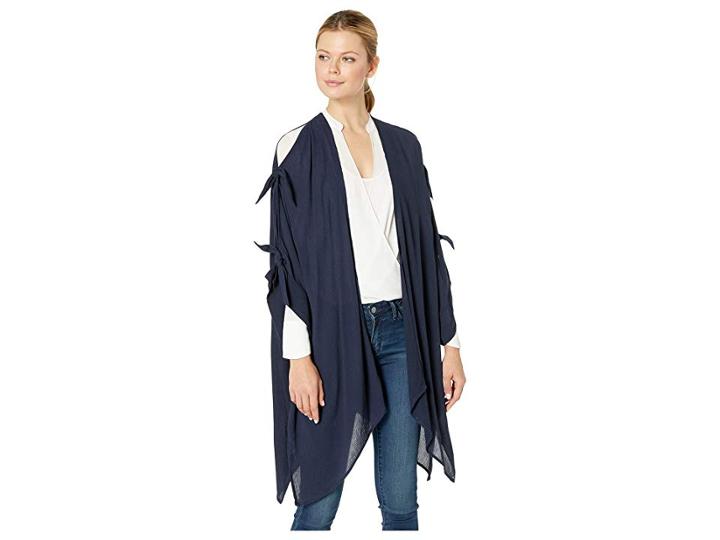 Echo Design Tie Shoulder Cardigan (navy) Women's Sweater