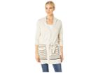 Carve Designs Williamette Hooded Cardigan (birch Mariner) Women's Clothing