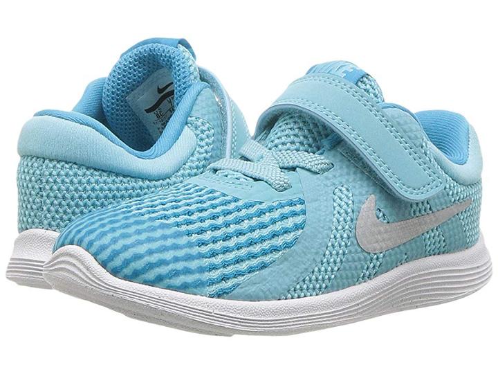 Nike Kids Revolution 4 (infant/toddler) (bleached Aqua/metallic Silver) Girls Shoes